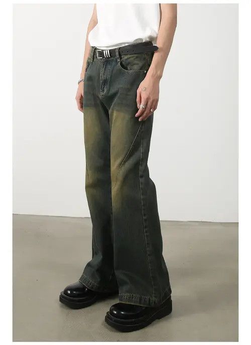 Other Japanese style washed distressed loose flared jeans Size US 32 / EU 48 - 4 Thumbnail