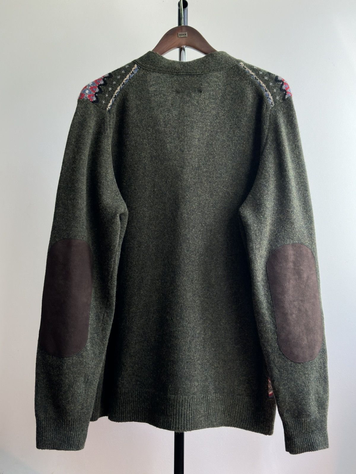 Barbour × Vintage Vintage Barbour Midon Fair Isle Olive Cardigan Size US XL / EU 56 / 4 - 8 Thumbnail