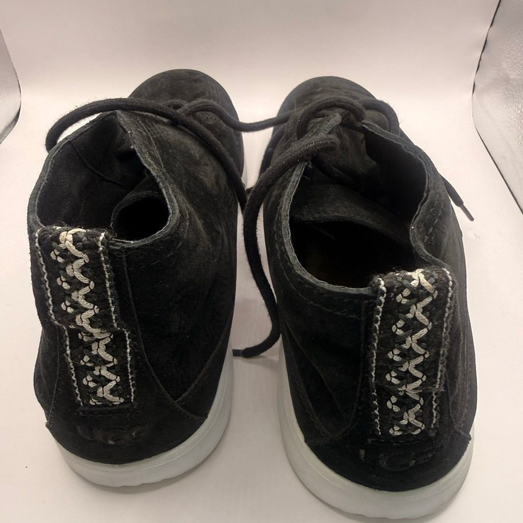 Ugg Men's UGG Black Suede Chukka Boots Size 11 with White Soles Size US 11 / EU 44 - 8 Thumbnail