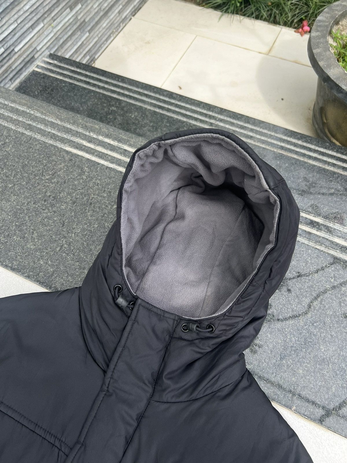 Nike × Vintage 90s Nike Swoosh Vintage Drill Hooded Light Puffer Jacket Size US M / EU 48-50 / 2 - 5 Thumbnail