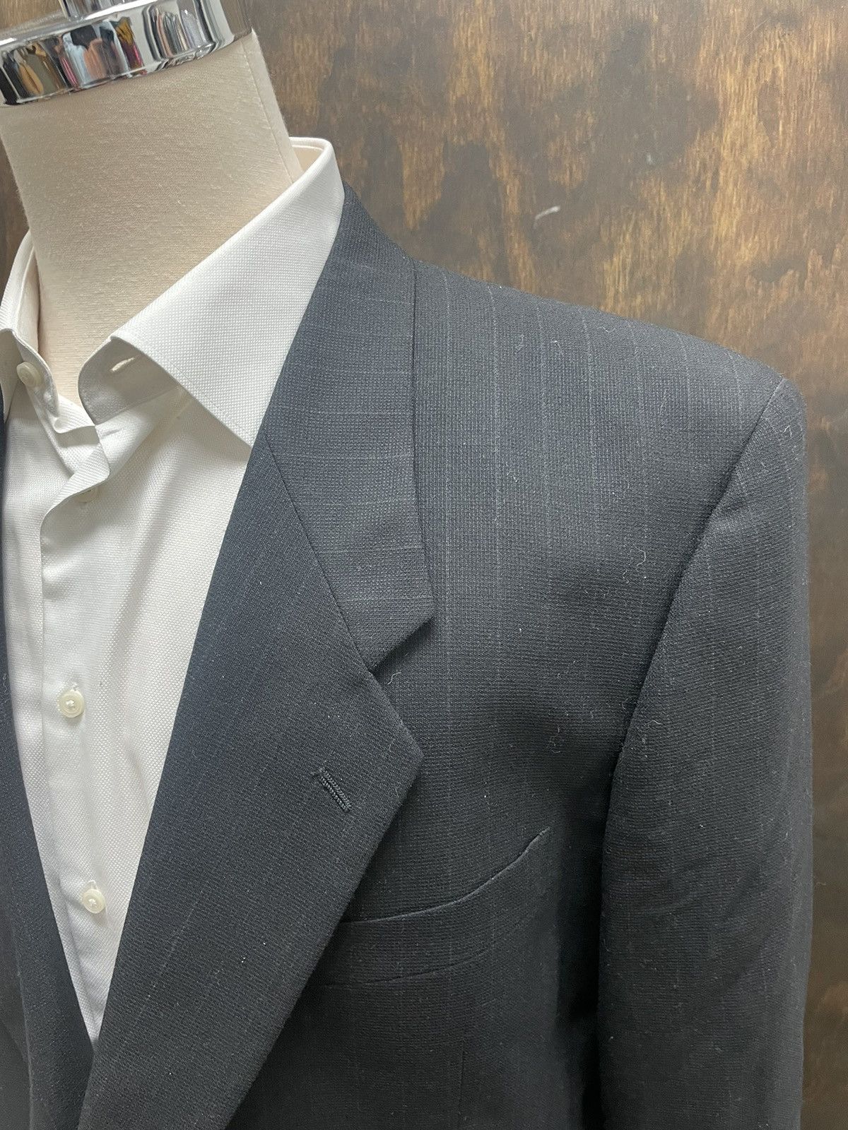 Giorgio Armani × Vintage Pinstripe Wool Suit Size 46R - 3 Thumbnail