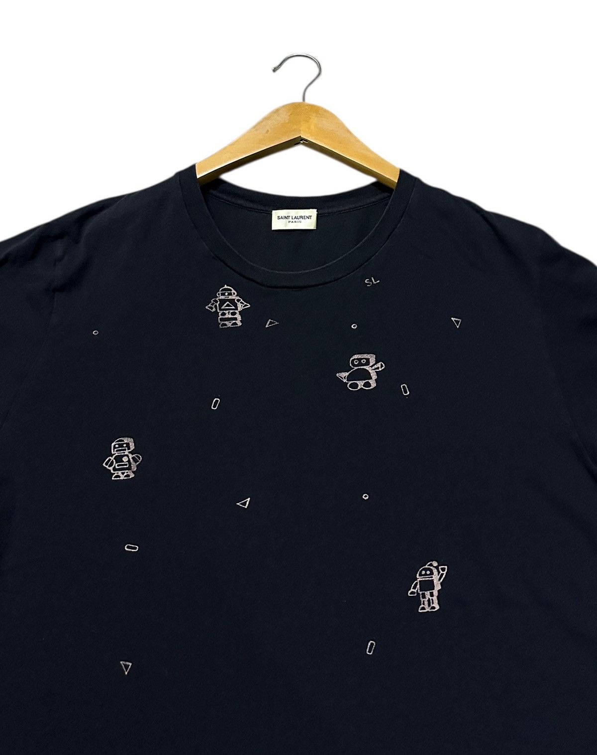 Saint Laurent Paris Saint Laurent black robot tshirt Size US M / EU 48-50 / 2 - 4 Thumbnail