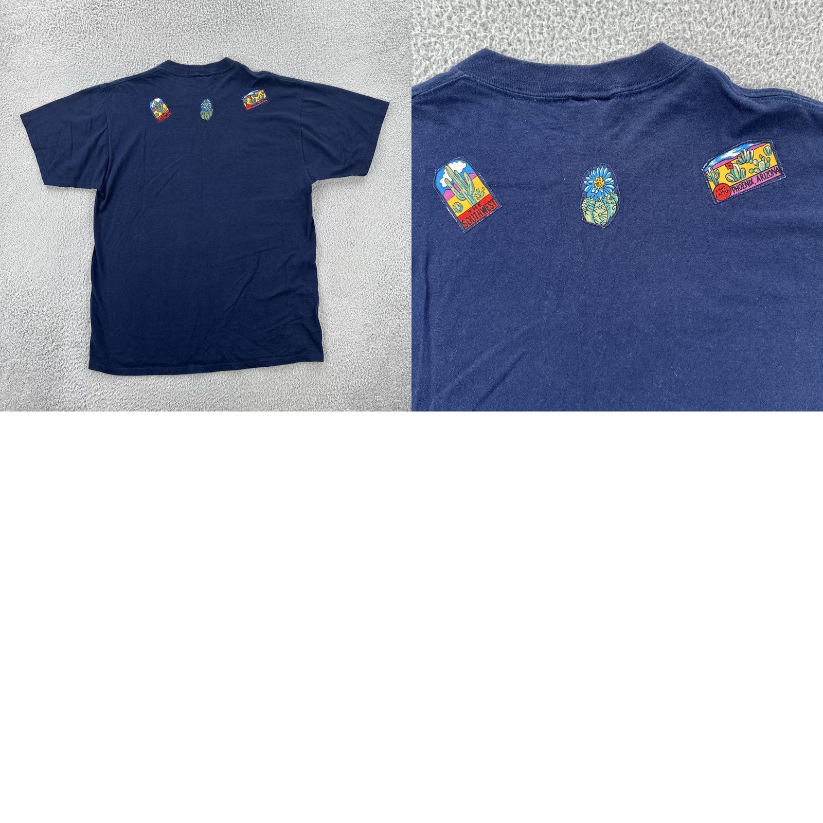 Vintage VINTAGE Key Elements Mens Large Blue T Shirt Embroidered USA 90s Size US L / EU 52-54 / 3 - 11 Thumbnail