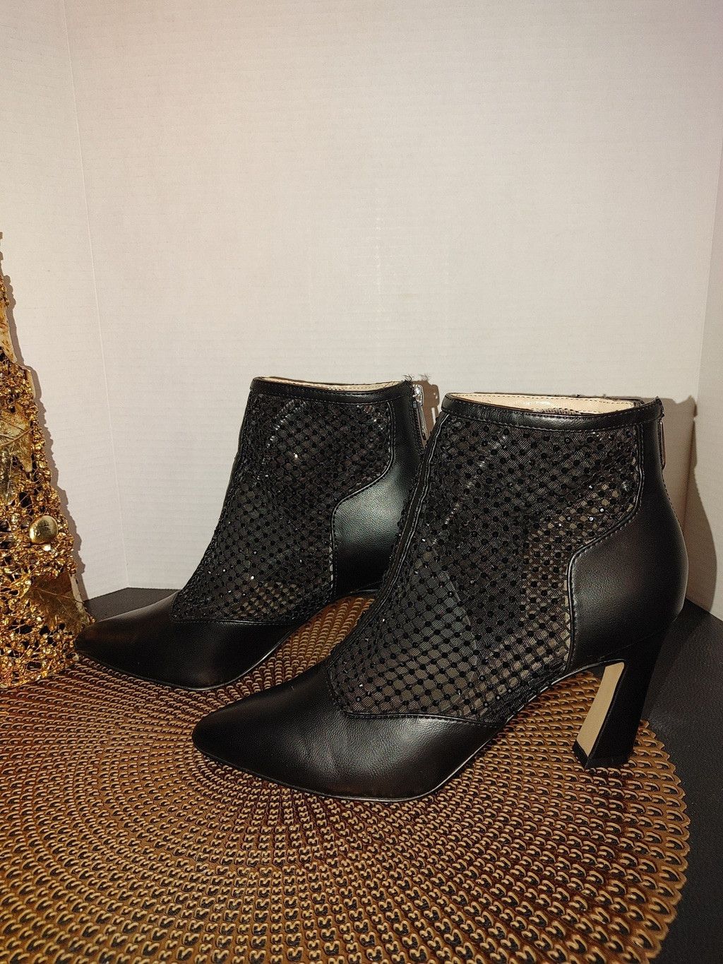 Adrianna Papell Adrienne Vittadini Nisa Mesh Ankle Boots Size 8.5M Size US 8.5 / IT 38.5 - 1 Thumbnail