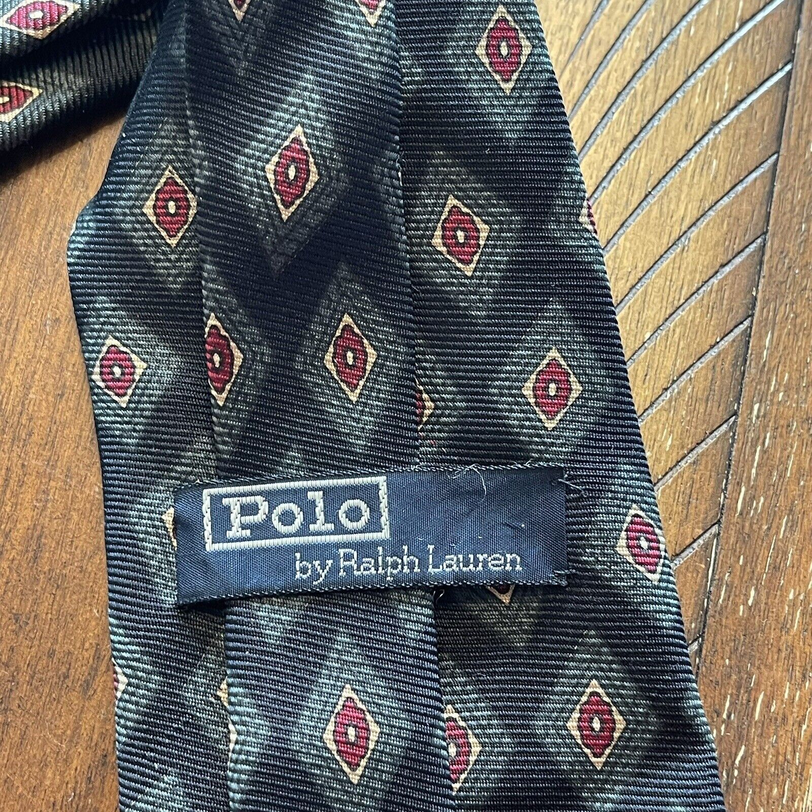 Polo Ralph Lauren Vtg Polo Ralph Lauren Geometric 100% Silk Tie Handmade USA 2 Size ONE SIZE - 4 Thumbnail
