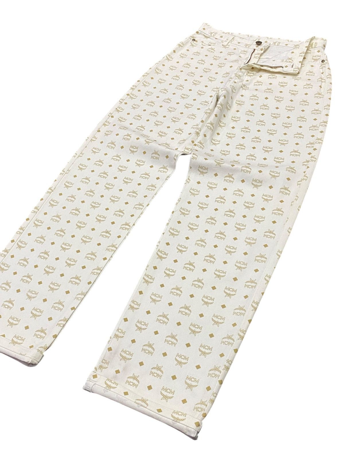Japanese Brand × MCM × Vintage Vintage 90s MCM O.T.C Monogram Zipper Jeans Size 26" / US 2 / IT 38 - 15 Thumbnail