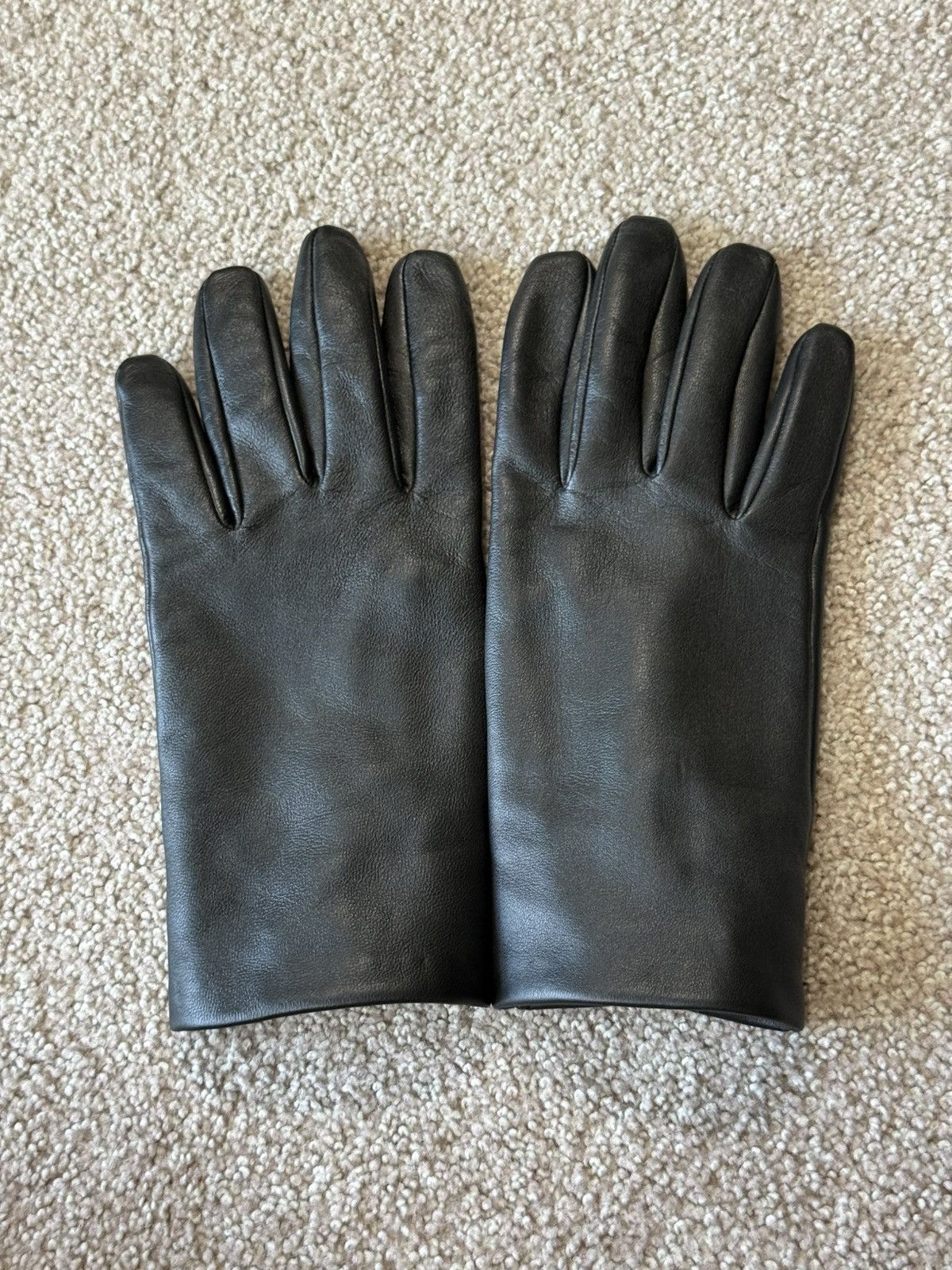 Pearled Ivory Pearled Ivory Leather Gloves Size ONE SIZE - 2 Thumbnail