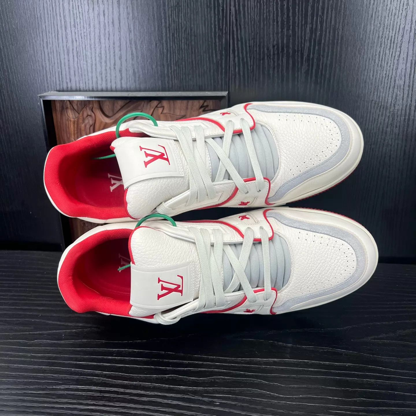 Louis Vuitton LV Trainer White Red 43 Mint Size US 10 / EU 43 - 5 Thumbnail