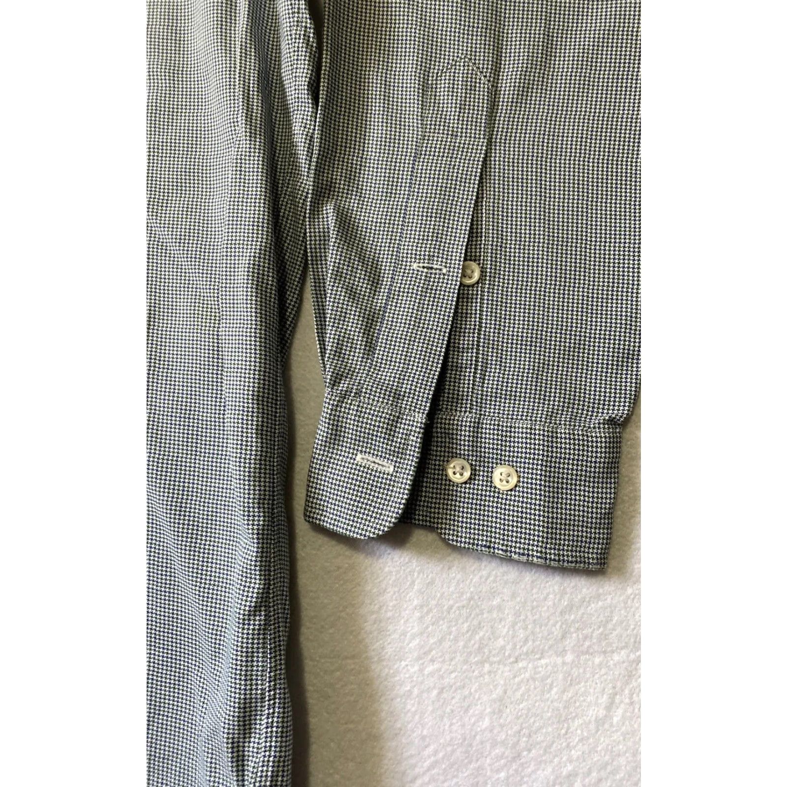 Polo Ralph Lauren Polo Ralph Lauren Button Dress Shirt Men’s Size L Blue Micro Check / 25-2 Dress Shirt Mens L Blue Pattern Dot / Button-Down Collar Vintage: No Size 42R - 5 Thumbnail