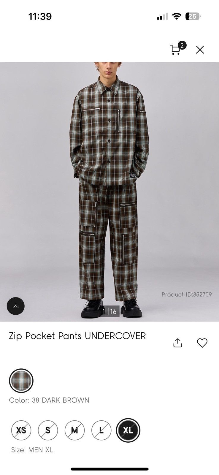 GU × Undercover × Uniqlo Zip Pocket Pants Plaid Size US 34 / EU 50 - 7 Thumbnail