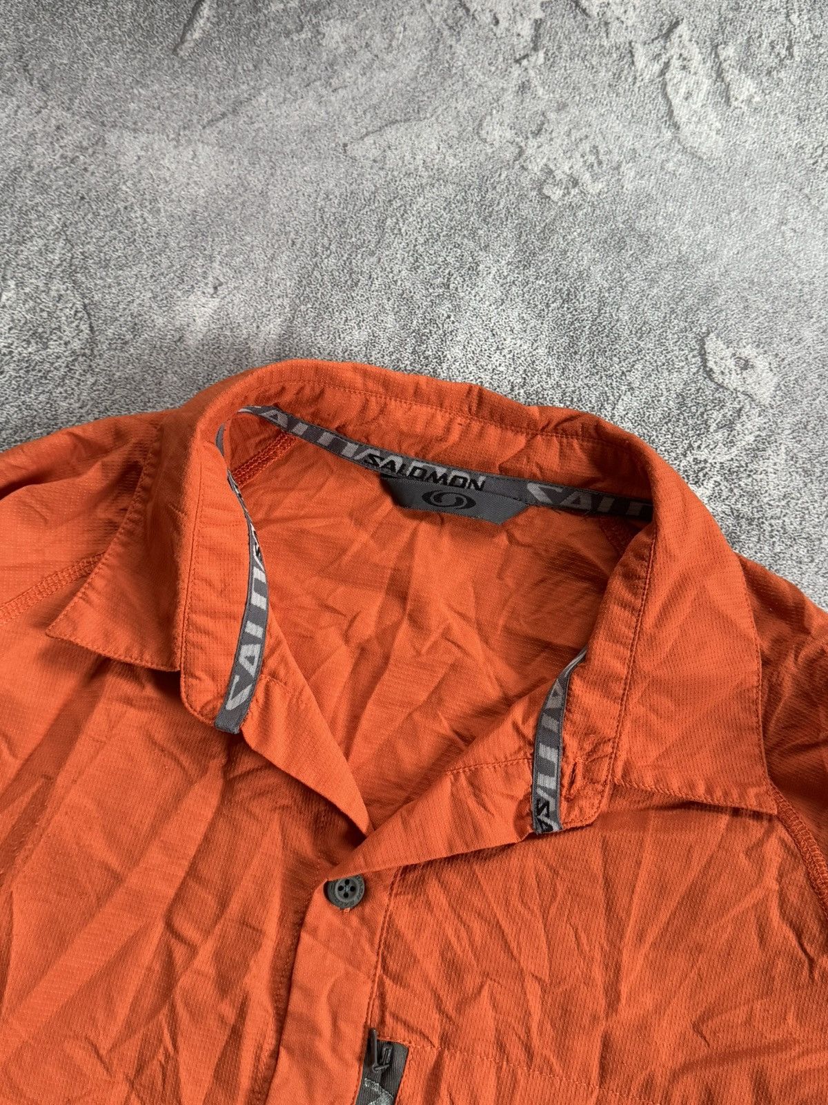 Salomon × Vintage Salomon L button up shirt polo short sleeve tee T-shirt Size US L / EU 52-54 / 3 - 11 Thumbnail