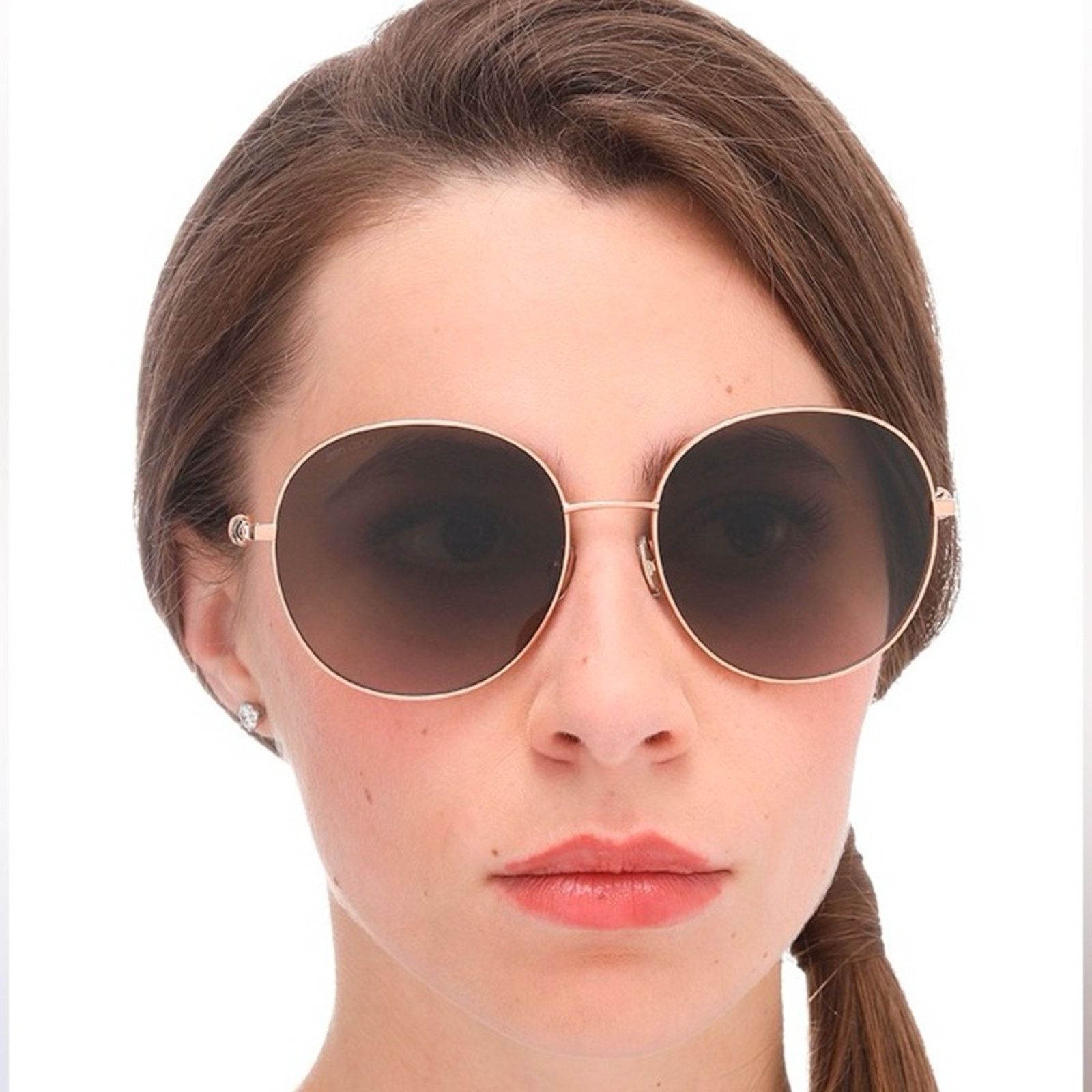 Jimmy Choo NEW JIMMY CHOO Birdie/S 06J Gold Brown Women Sunglasses Size ONE SIZE - 1 Thumbnail