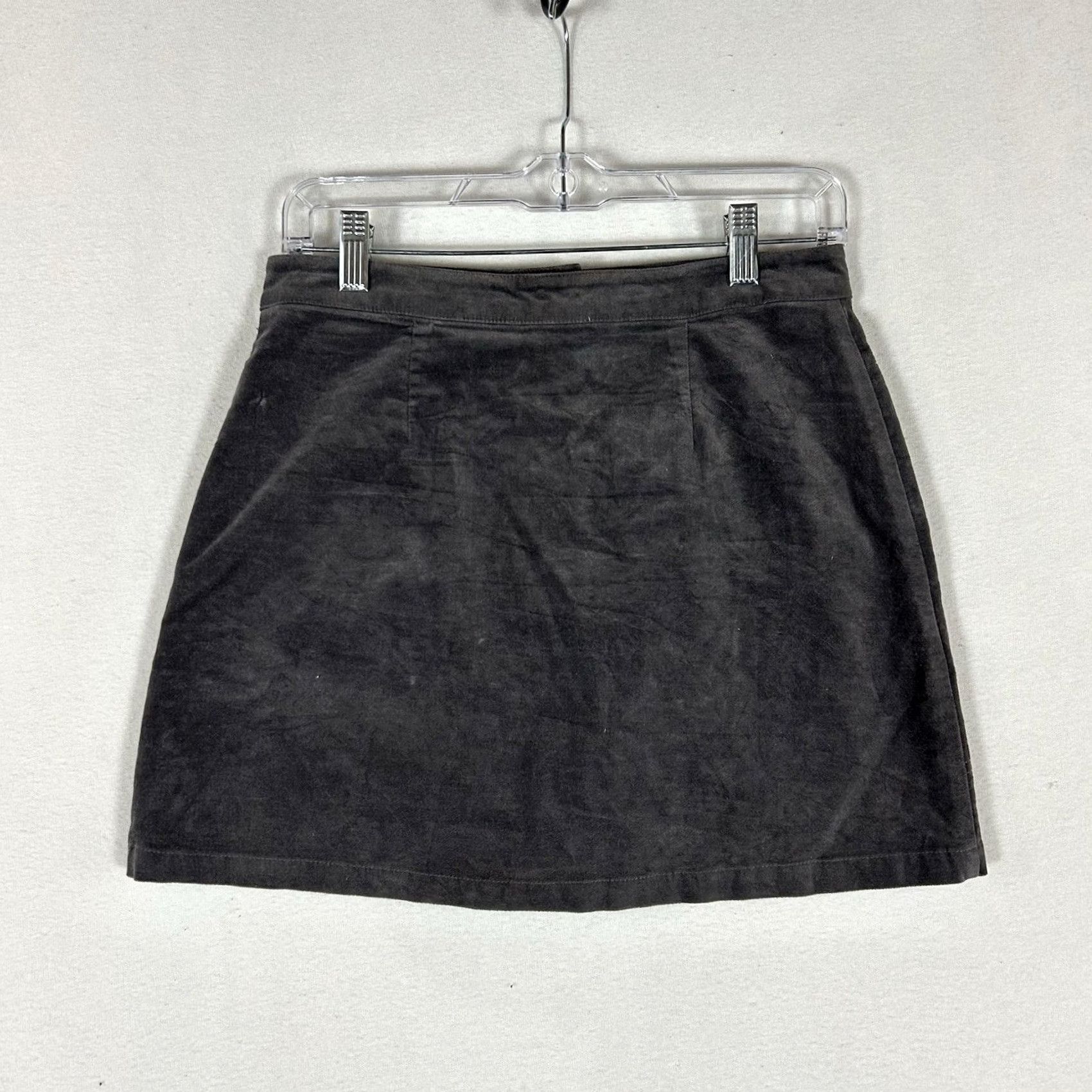 Forever 21 FOREVER 21 Corduroy Velour Mini Skirt Button Front Womens Medium Short A-line Size 32" / US 10 / IT 46 - 5 Thumbnail