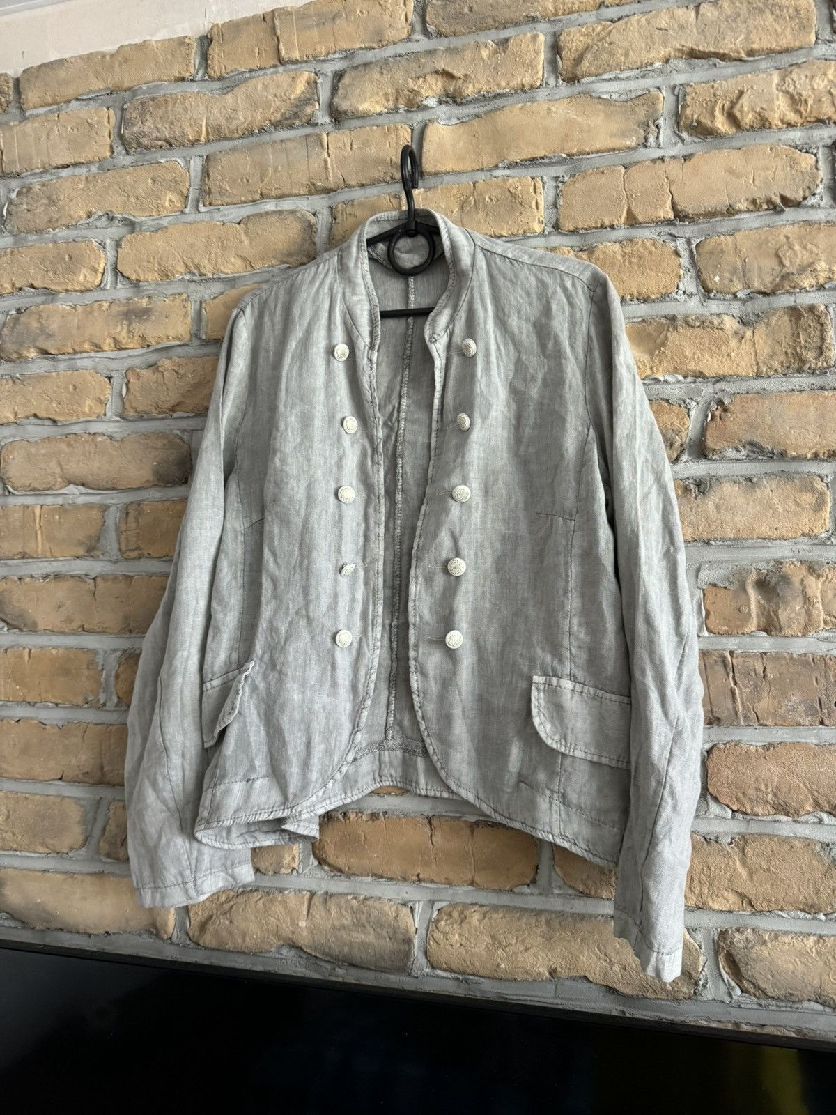 Hedi Slimane Vintage Linen Hussar Napoleon Button Blazer Jacket Size US S / EU 44-46 / 1 - 4 Thumbnail