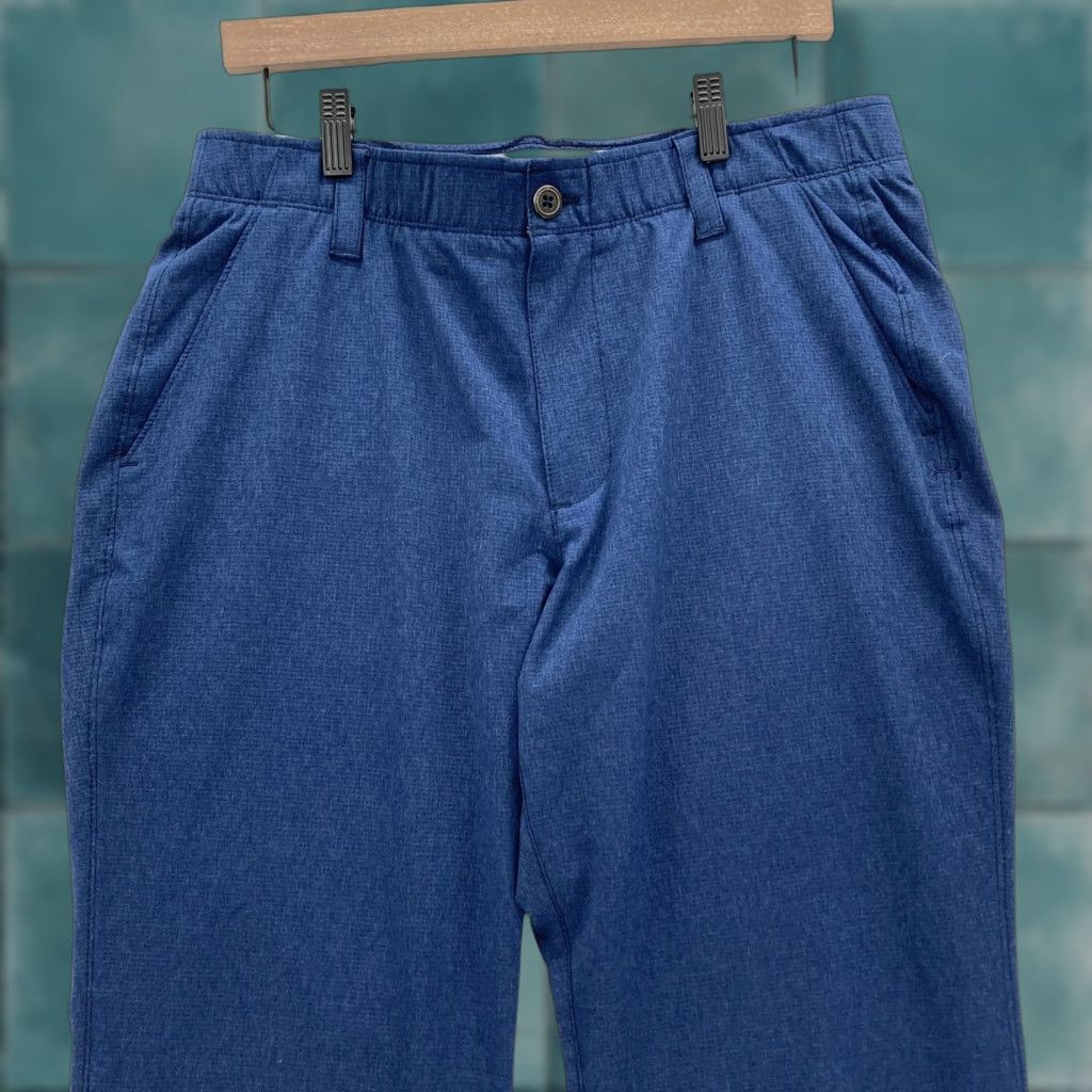 Under Armour Under Armour Golf Pants Mens 34x30 Blue Loose Fit Performance Lightweight Travel Pants Size US 34 / EU 50 - 1 Thumbnail