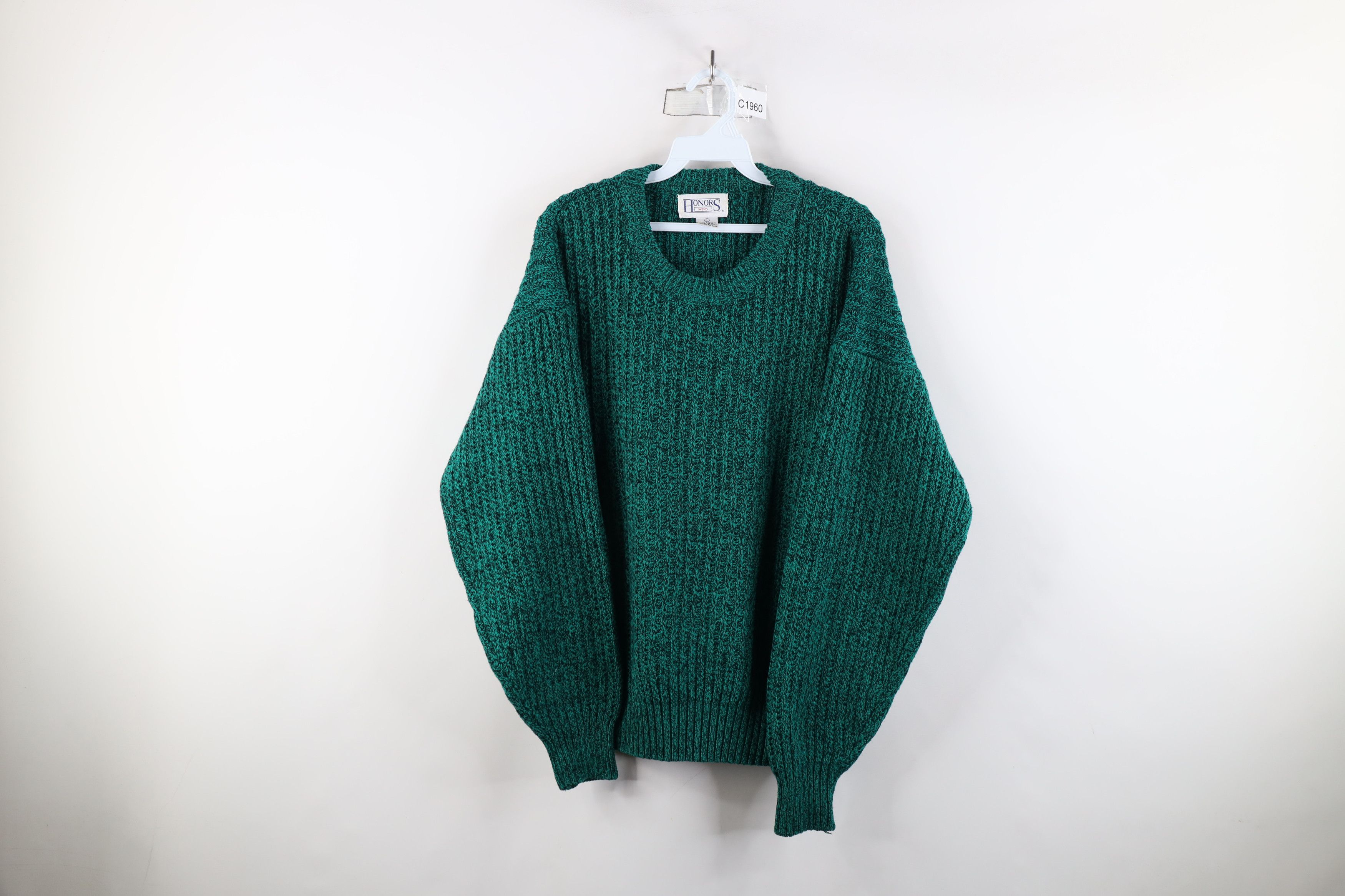 Vintage Vintage 90s Streetwear Chunky Ribbed Knit Crewneck Sweater Size US L / EU 52-54 / 3 - 1 Thumbnail