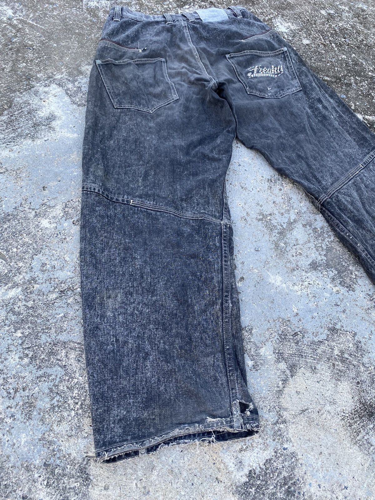 JNCO × Vintage Freaky Soul Manager Massive808 Y2K Baggy Thrashed Jeans Size US 32 / EU 48 - 6 Thumbnail
