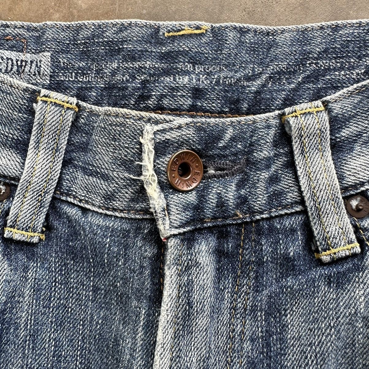 Edwin × Jean × Vintage Vintage Edwin Redline Faded Denim Jean Pant W30 Size US 30 / EU 46 - 4 Thumbnail