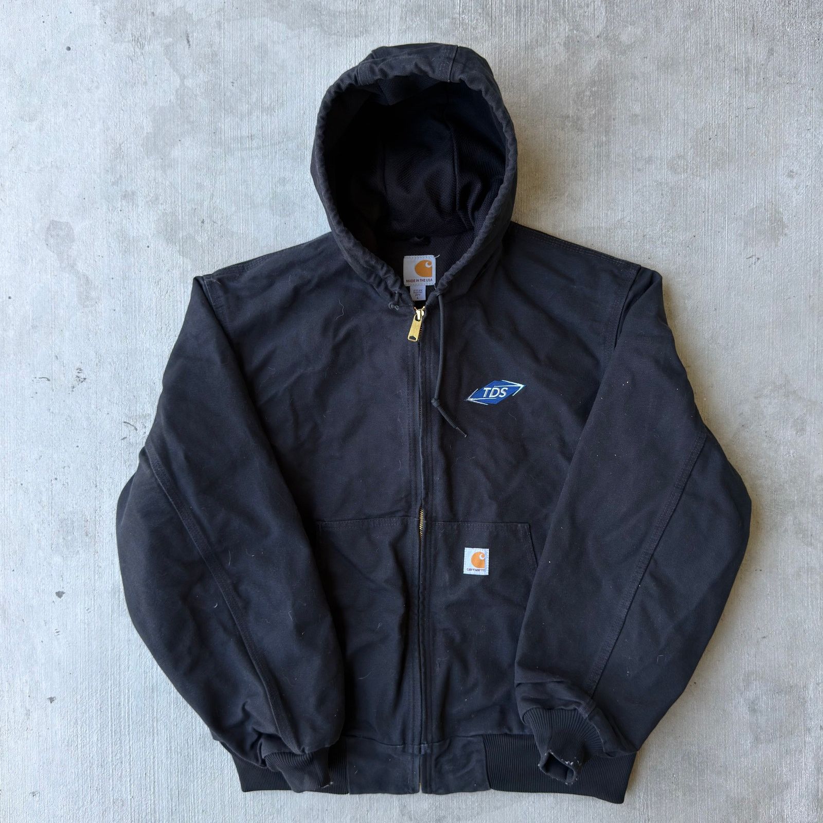 Carhartt × Vintage Carhartt J131 black hooded work wear jacket Size US L / EU 52-54 / 3 - 1 Thumbnail