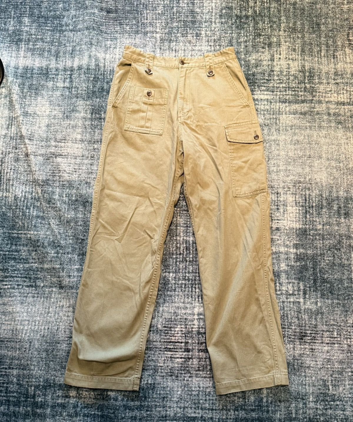 Denim & Co. Green Cargo Vintage Workwear Pants Size US 30 / EU 46 - 1 Thumbnail