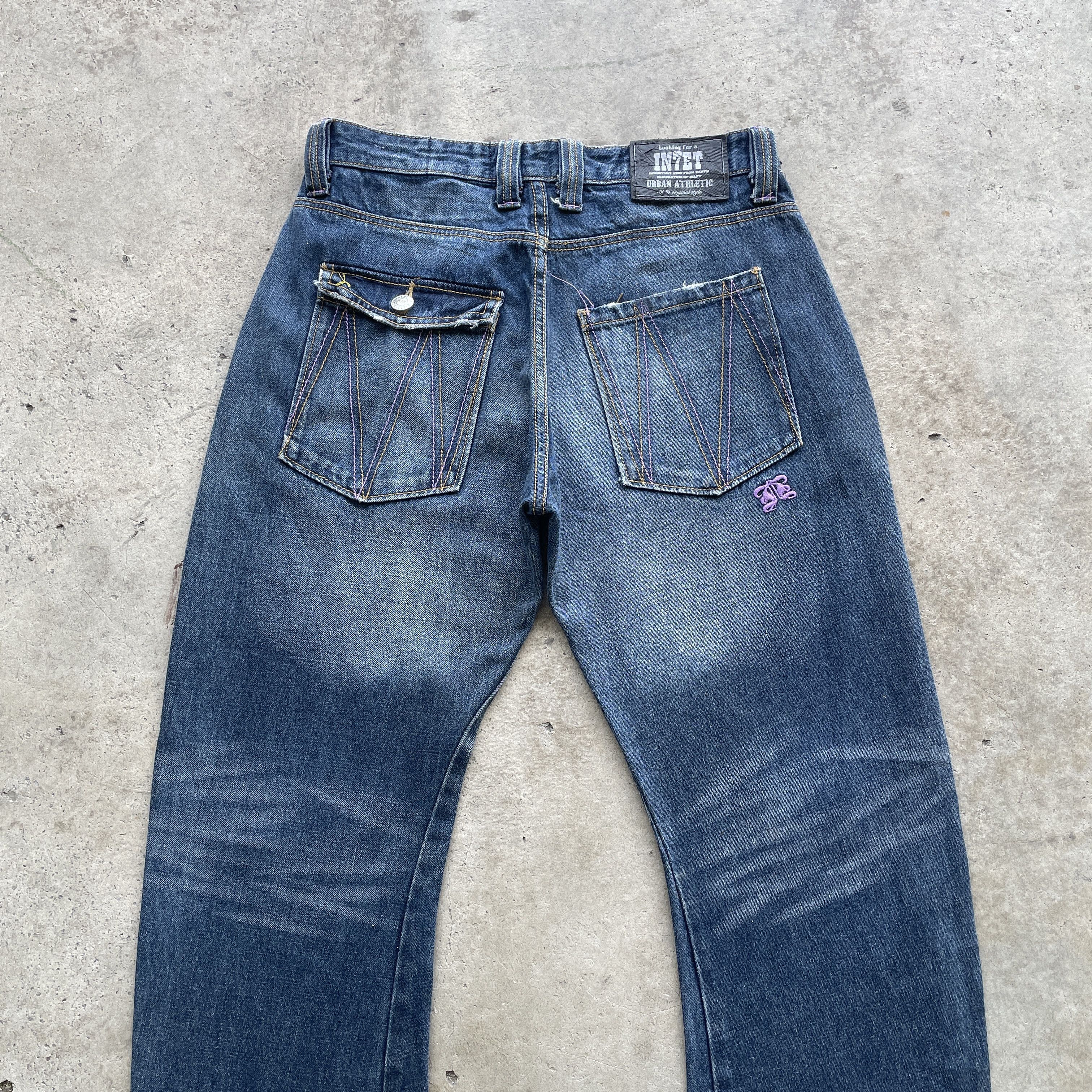 Japanese Brand W32x29.5 VINTAGE IN7ET RARE DENIM FADED JEANS PANTS Size US 32 / EU 48 - 11 Thumbnail