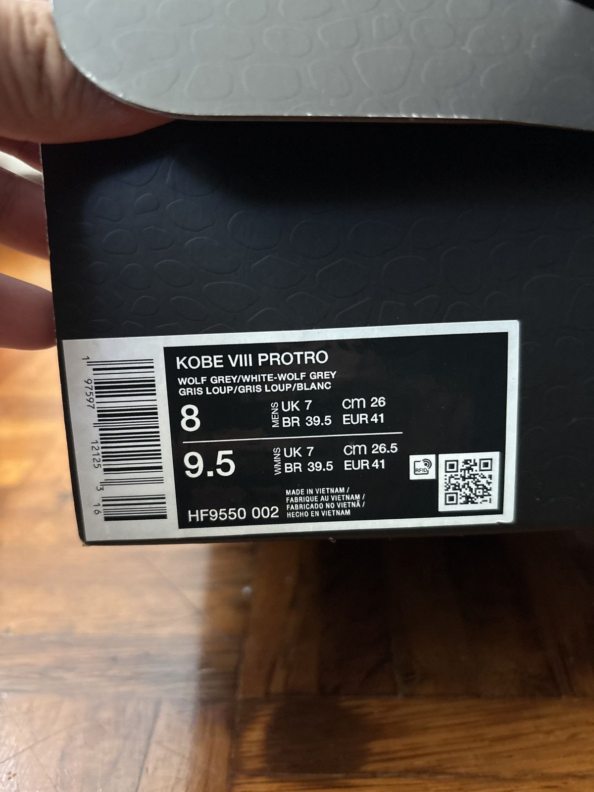 Nike Kobe 8 Protro Wolf Grey Size US 8 / EU 41 - 8 Thumbnail