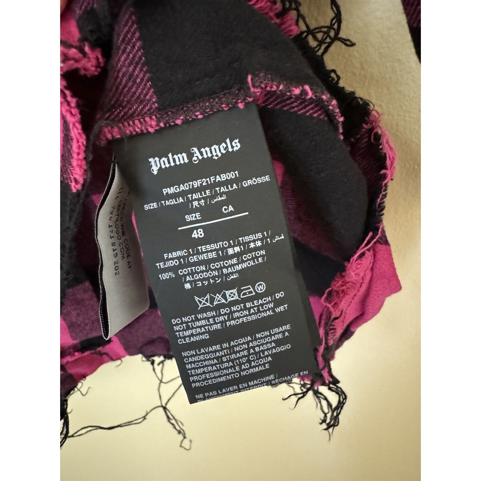 Palm Angels Palm Angels Flannel Button Up Pink Size 48 Size US M / EU 48-50 / 2 - 5 Thumbnail