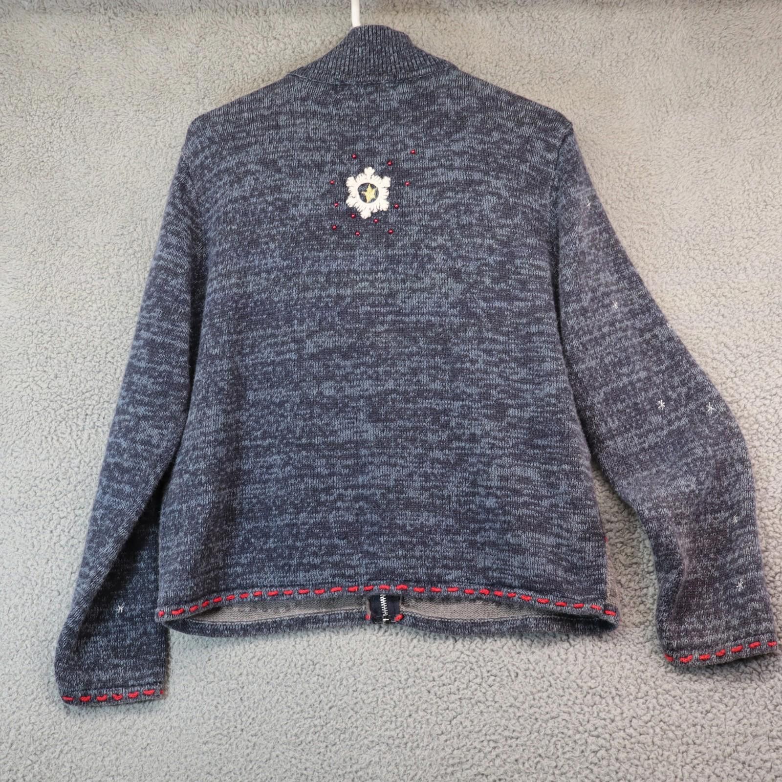 Other Segue Winter Sweater Christmas Snowman Embroid Jacket Medium Size M / US 6-8 / IT 42-44 - 7 Thumbnail