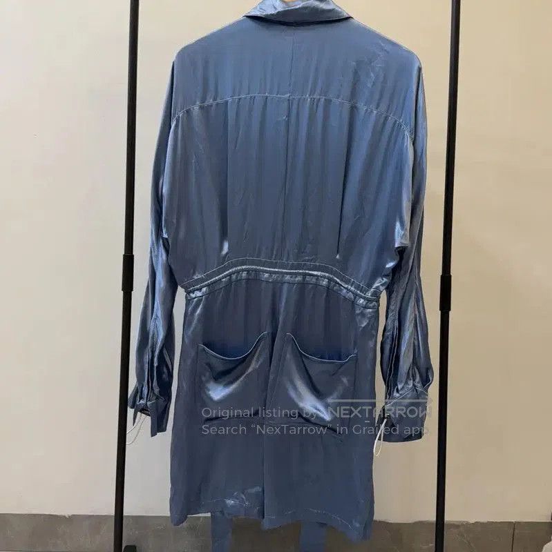 Fendi Fendi Summer Blue Silk Blend Long Sleeve Dress . Size M / US 6-8 / IT 42-44 - 2 Thumbnail