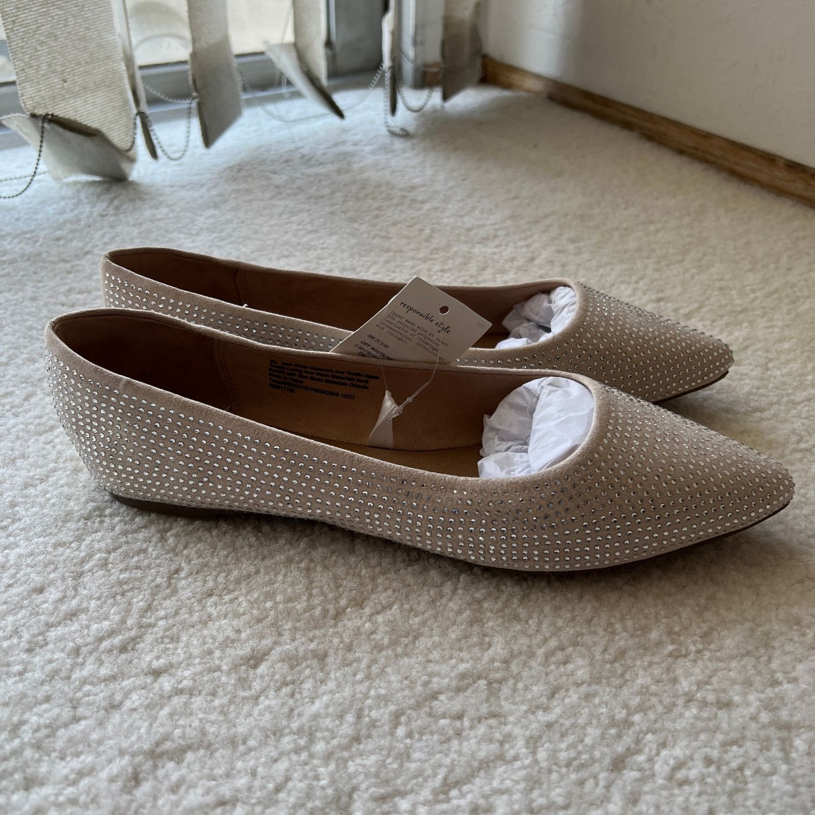 Other A New Day Women's Corinna Ballet Rhinestone Flats Size 8.5 Size US 8.5 / IT 38.5 - 1 Thumbnail