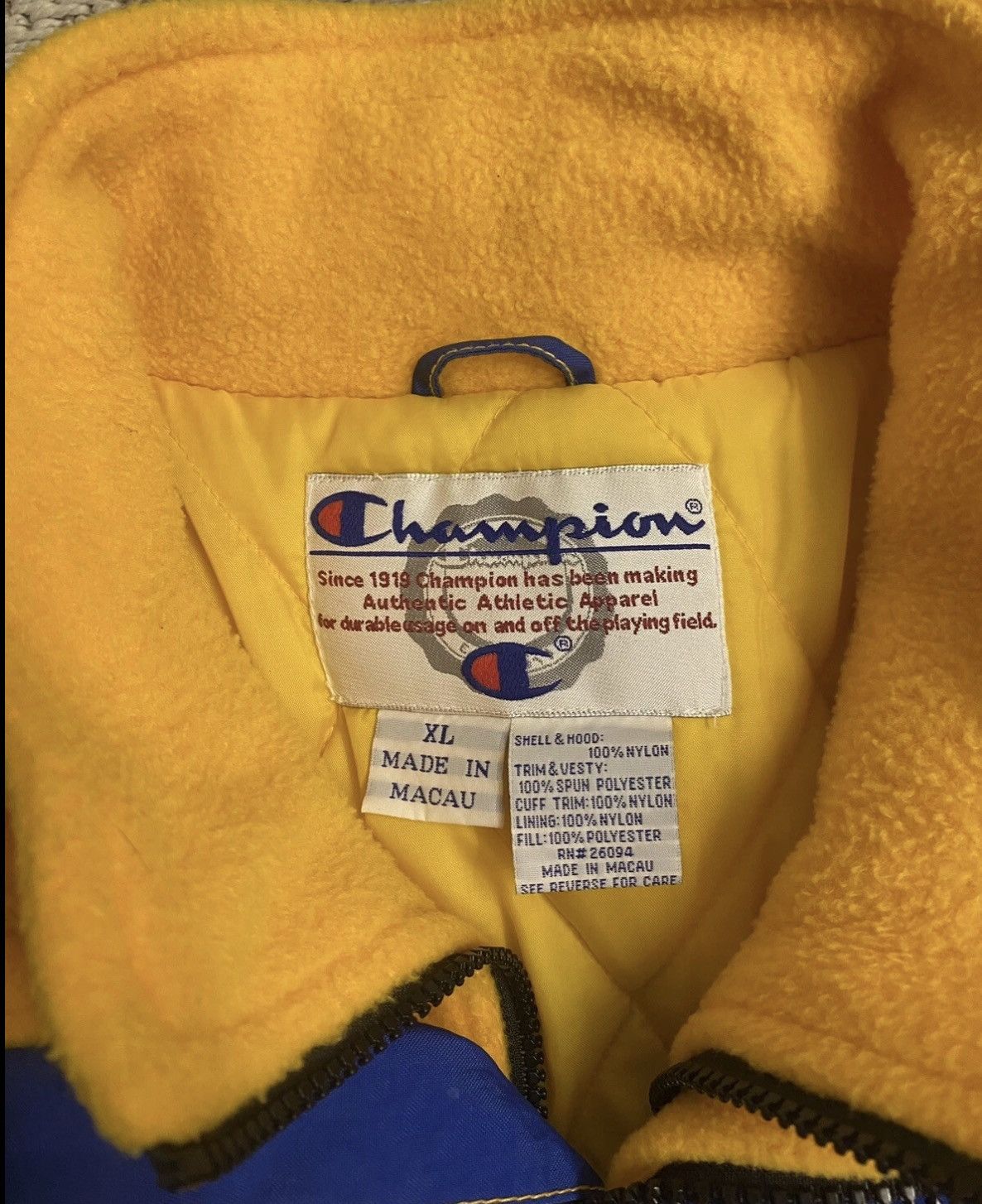 Champion UCLA BRUINS CHAMPION JACKET FLEECE BLUE GOLD ZIP XL PARKA Size US XL / EU 56 / 4 - 3 Thumbnail