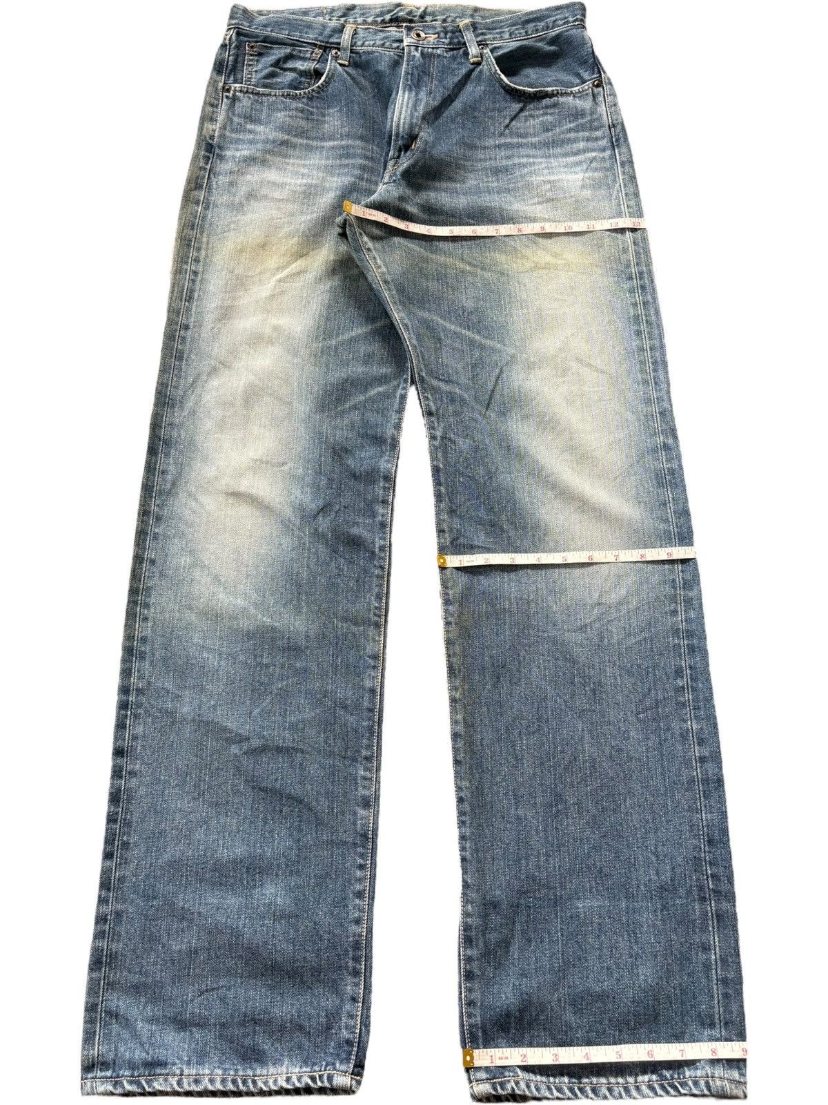 Edwin Vintage Edwin 505X Selvedge Faded Distress Baggy Jeans Size US 34 / EU 50 - 7 Thumbnail