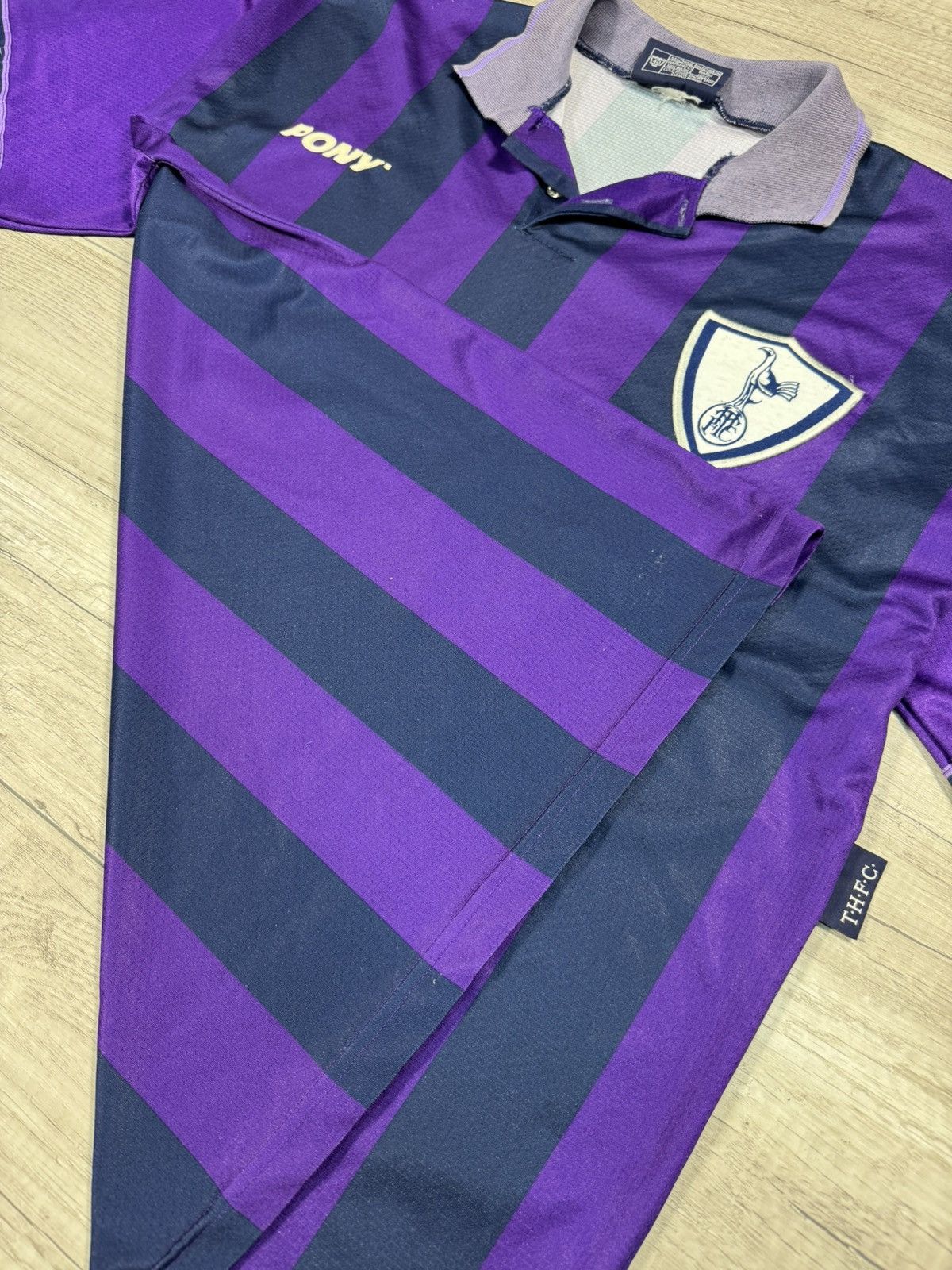 PONY Pony Tottenham Hotspur 1995-1997 Away Soccer Vintage Jersey Size US L / EU 52-54 / 3 - 10 Thumbnail