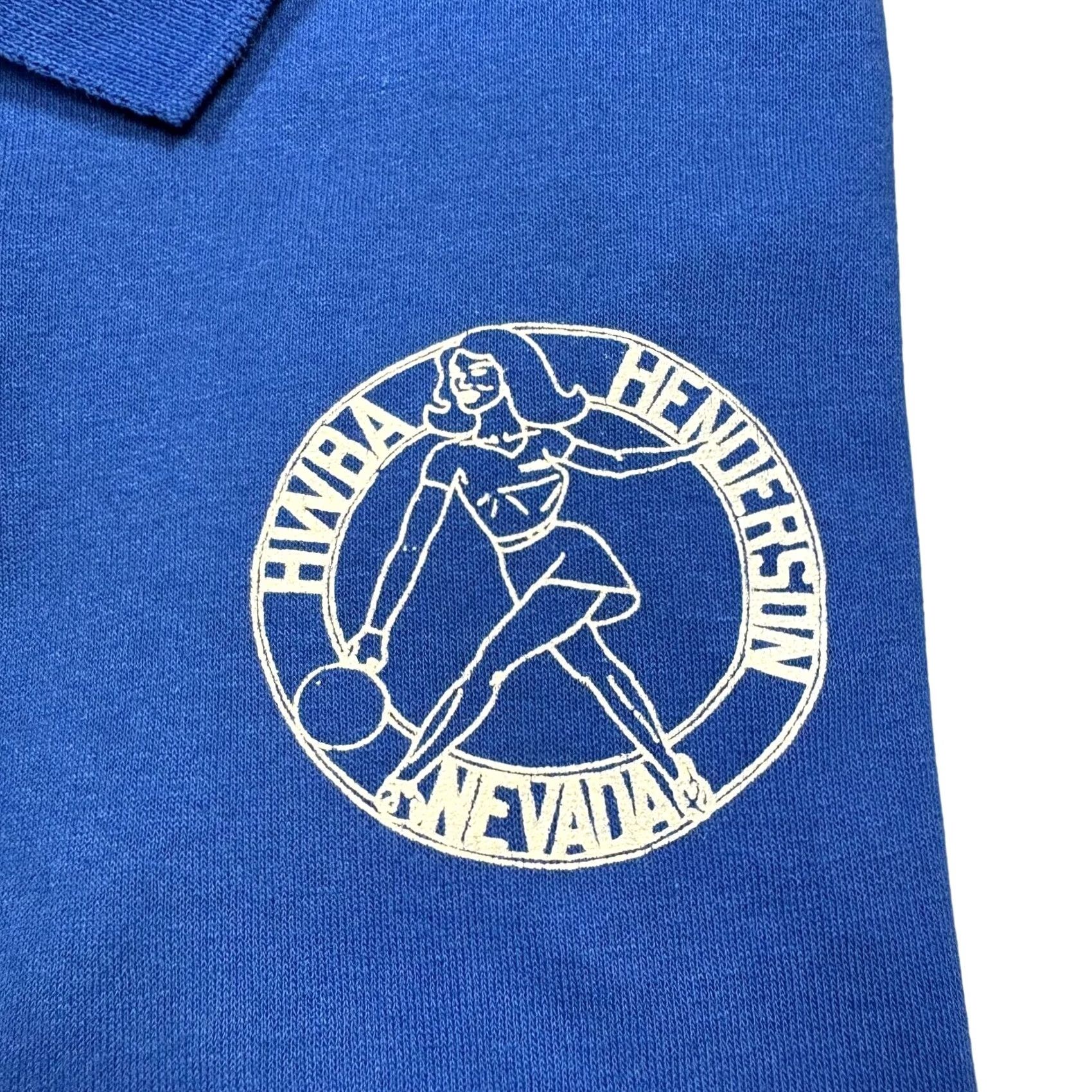 NBA VINTAGE Polo Shirt Mens L Blue 90s Sports WNBA Short Sleeve Cotton Size 36" / US 14 / IT 50 - 2 Thumbnail
