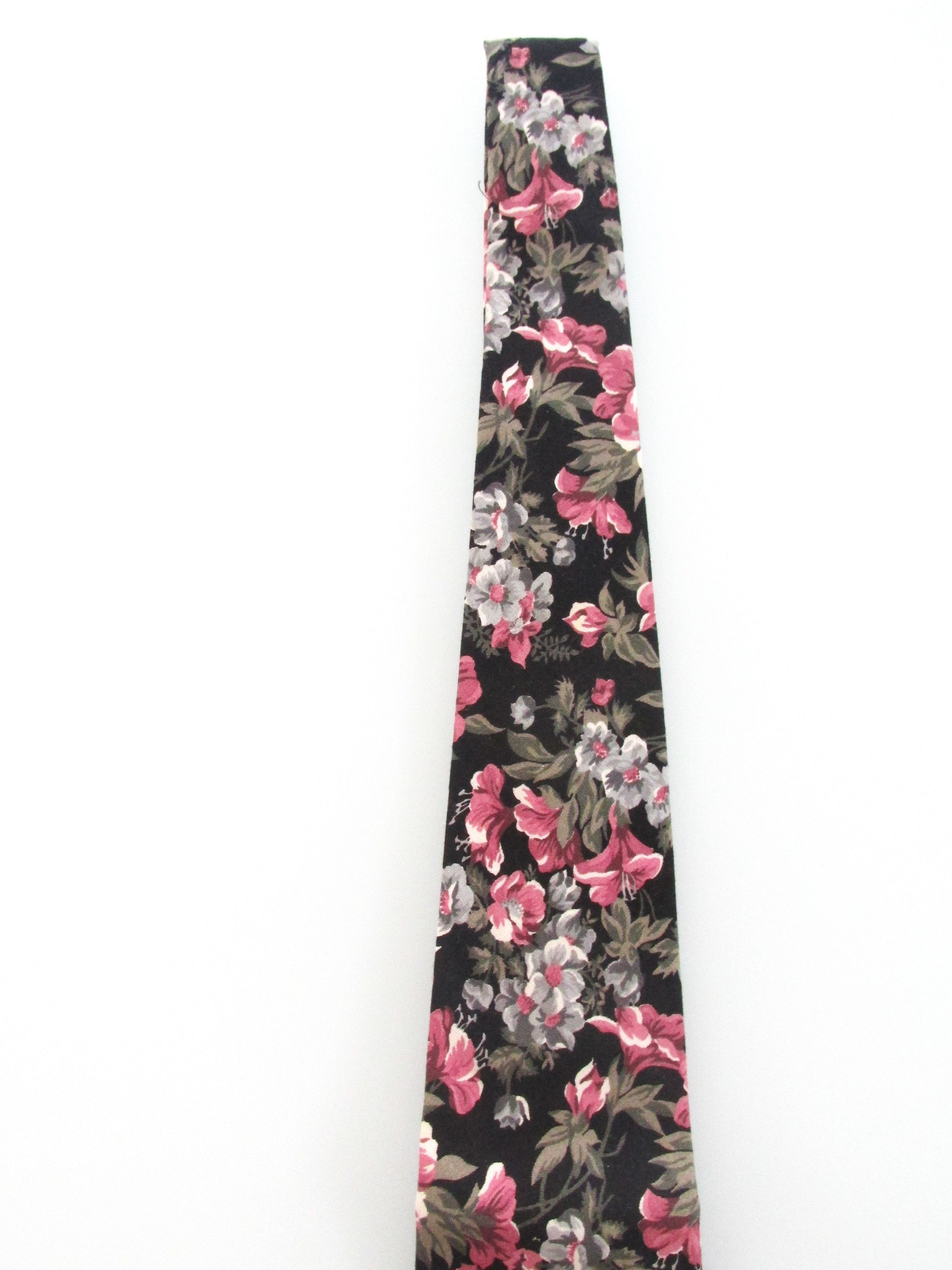Vintage Rooster Vintage Men's Cotton Floral Ties Size ONE SIZE - 3 Thumbnail
