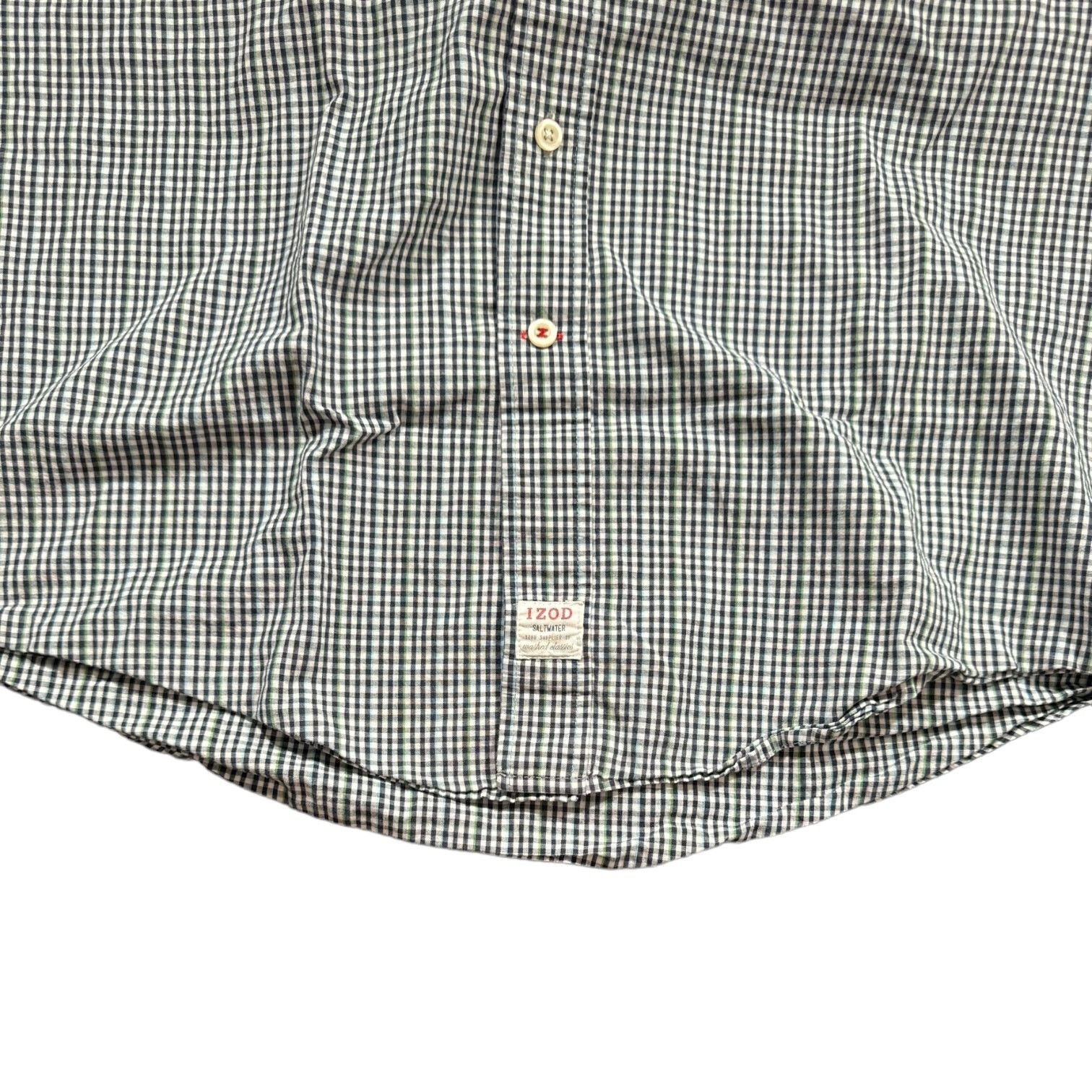 Izod IZOD Black and White Checked Casual Button Down Shirt Large Size US L / EU 52-54 / 3 - 3 Thumbnail