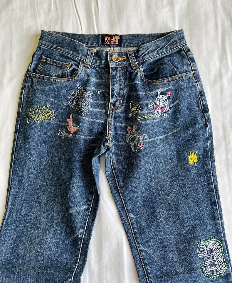 Walter Van Beirendonck Vintage Walter Van Beirendonck Embroidered Jeans-2506 Size 26" / US 2 / IT 38 - 3 Thumbnail