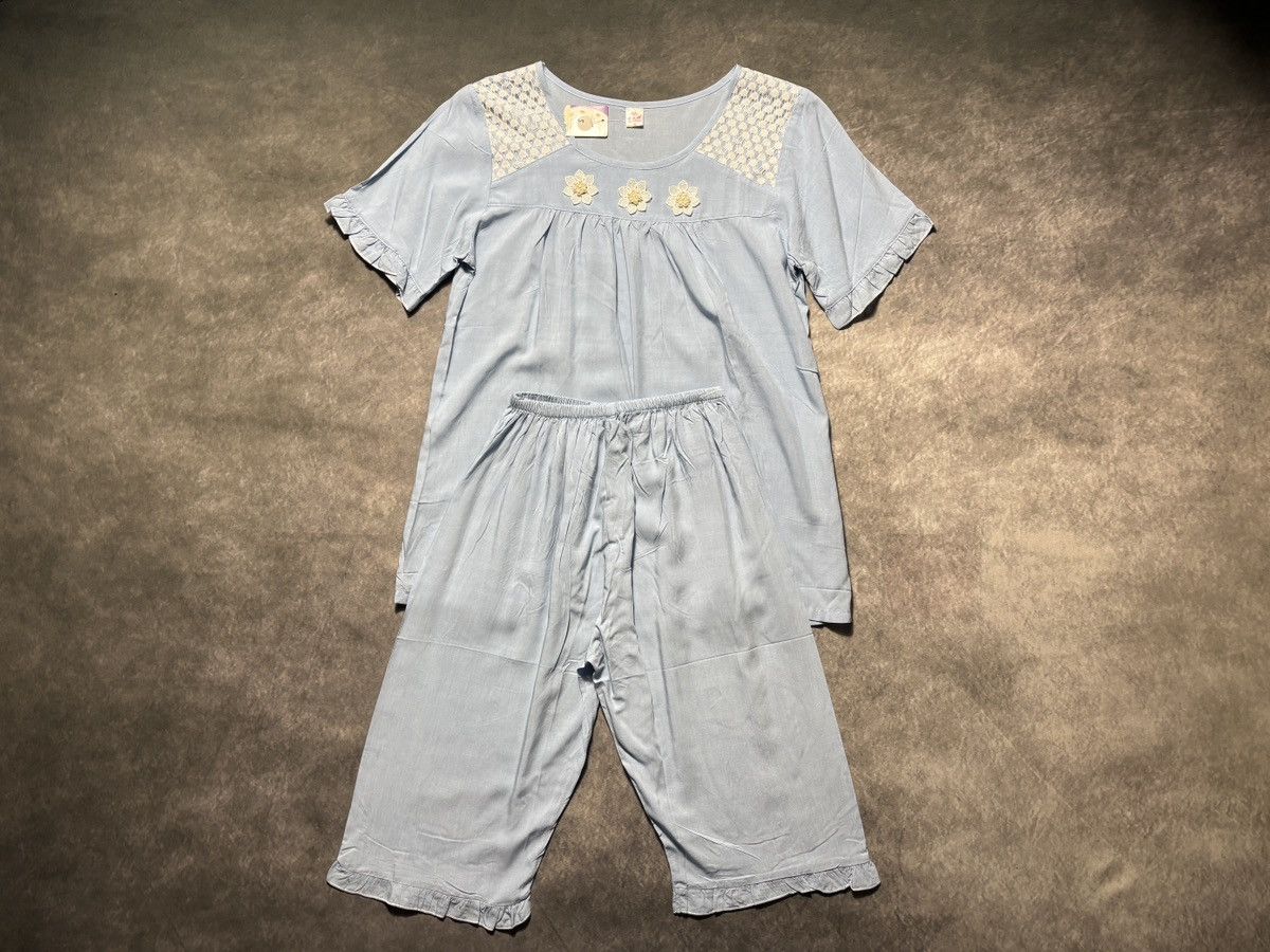 Vintage VIntage Pyjama Set Matching Two Piece Culotte Shorts Silk Size 26" / US 2 / IT 38 - 18 Thumbnail