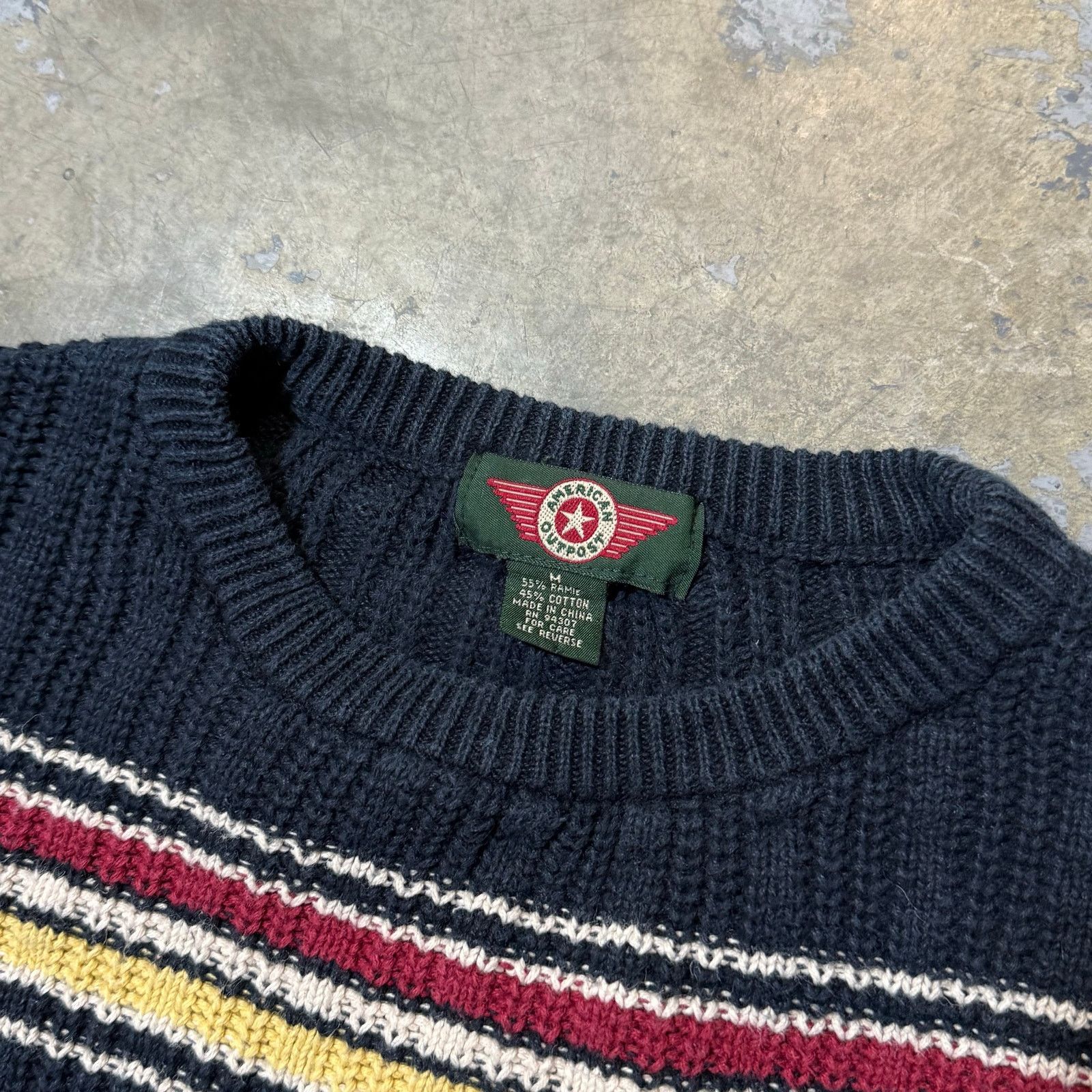 Vintage Vintage Striped Knit Sweater Size US M / EU 48-50 / 2 - 2 Thumbnail