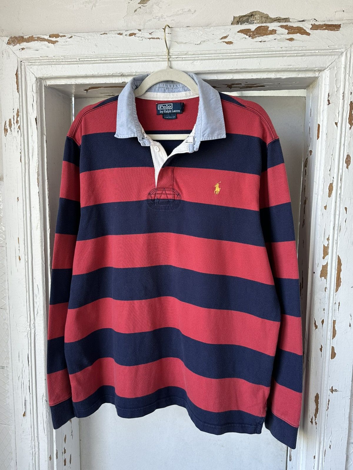 Pre-owned Polo Ralph Lauren Ralph Laurent Stripped Rugby Long Sleeve