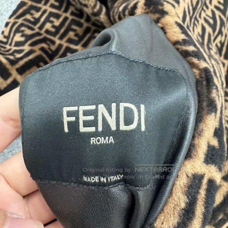 Fendi Fendi Double F Logo Embossed Leather and Fur Integrated Do Size US M / EU 48-50 / 2 - 2 Thumbnail