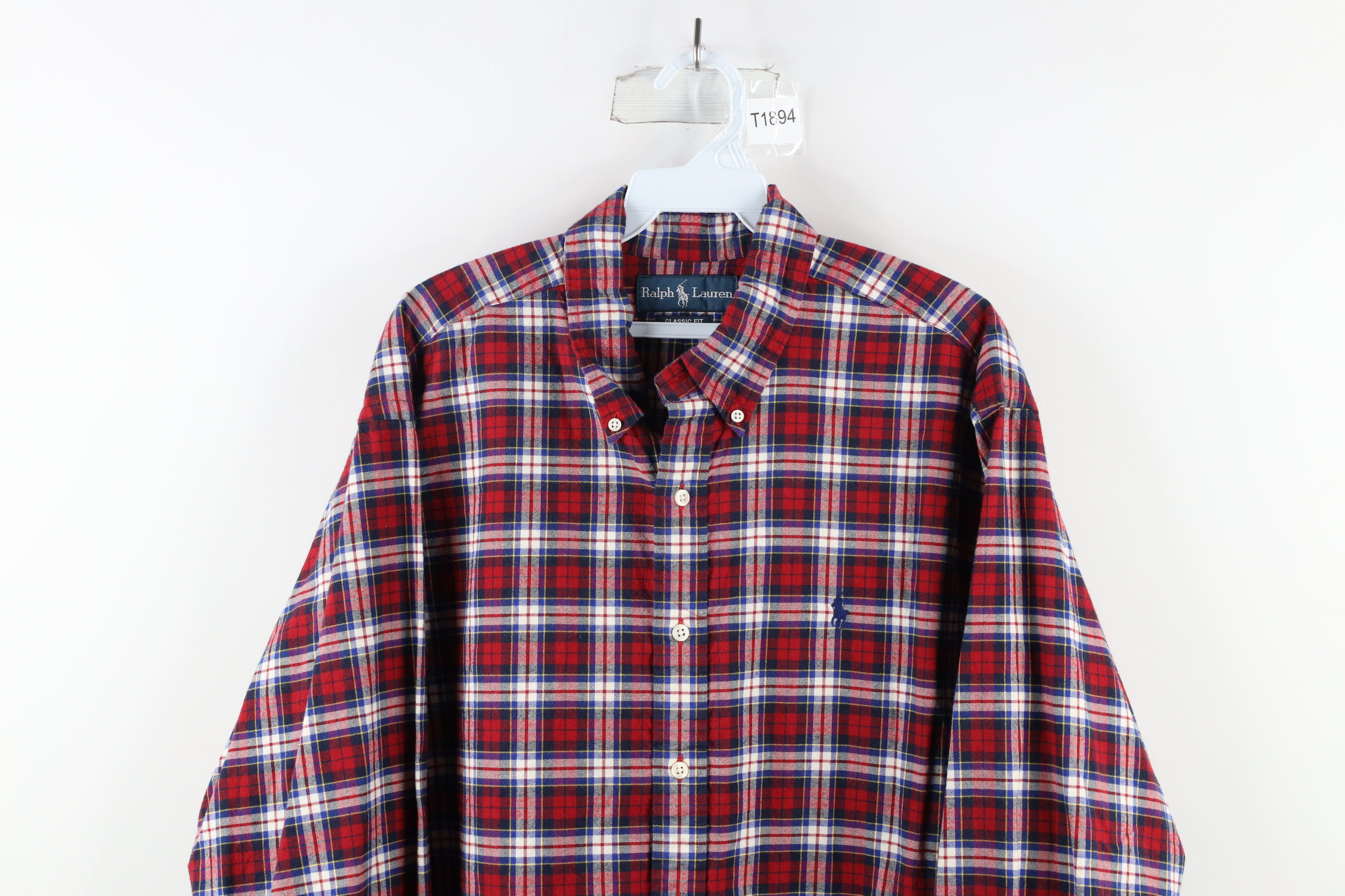 Polo Ralph Lauren Vintage 90s Ralph Lauren Fit Flannel Button Down Shirt Size US XL / EU 56 / 4 - 2 Thumbnail