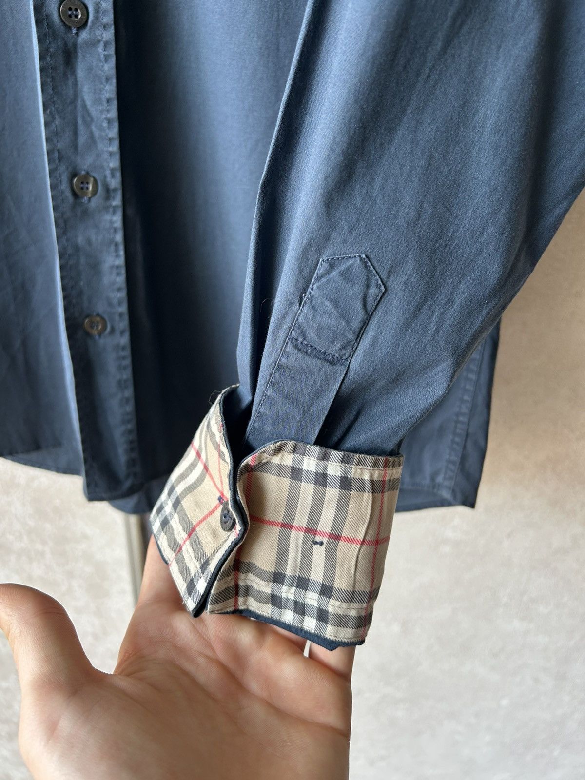 Burberry Burberry Nova Check Trim Long Sleeve Shirt Size US M / EU 48-50 / 2 - 12 Thumbnail