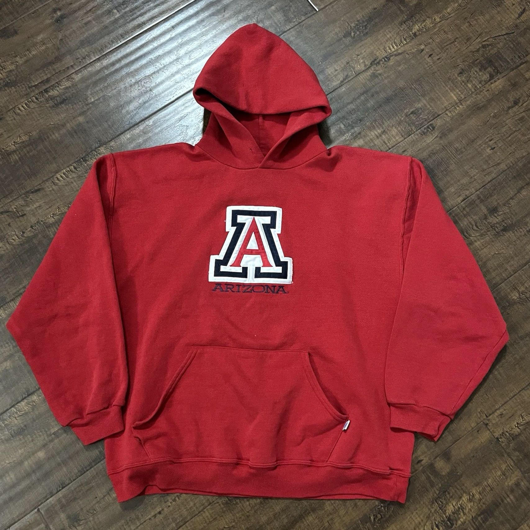 Russell Athletic VINTAGE Russell Athletic Hoodie Mens Large College Sweatshirt Arizona Wildcats Long Sleeve Red Size US L / EU 52-54 / 3 - 2 Thumbnail