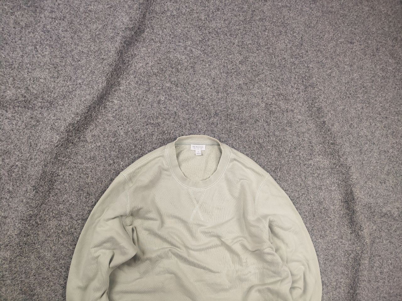 Sunspel Sunspel England Design Light Green crew chek Sweatshirt Size US S / EU 44-46 / 1 - 1 Thumbnail