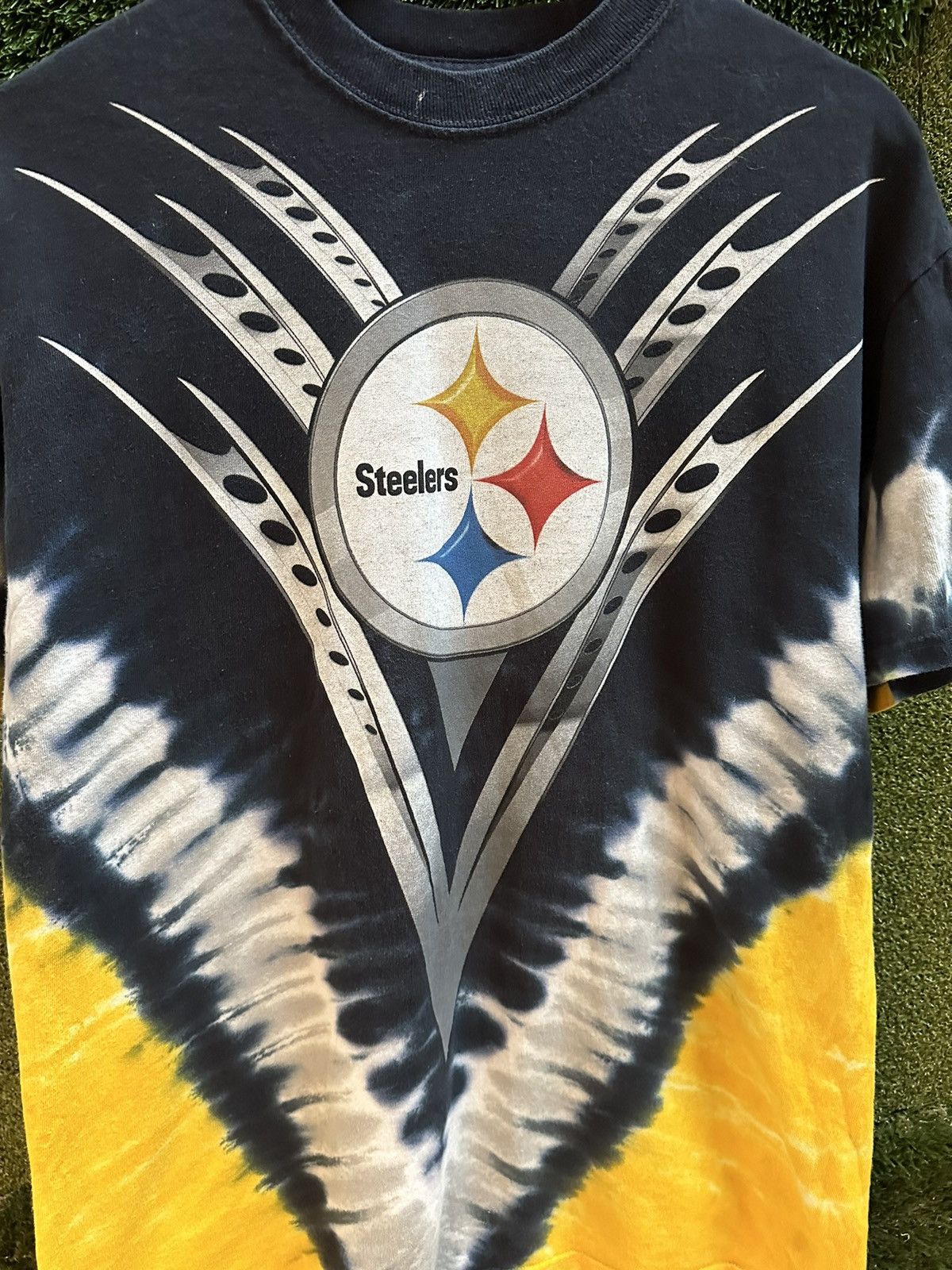 Majestic × NFL × Vintage NFL Pittsburgh Steelers Tye Dye Logo T-shirt Medium Size US M / EU 48-50 / 2 - 4 Thumbnail