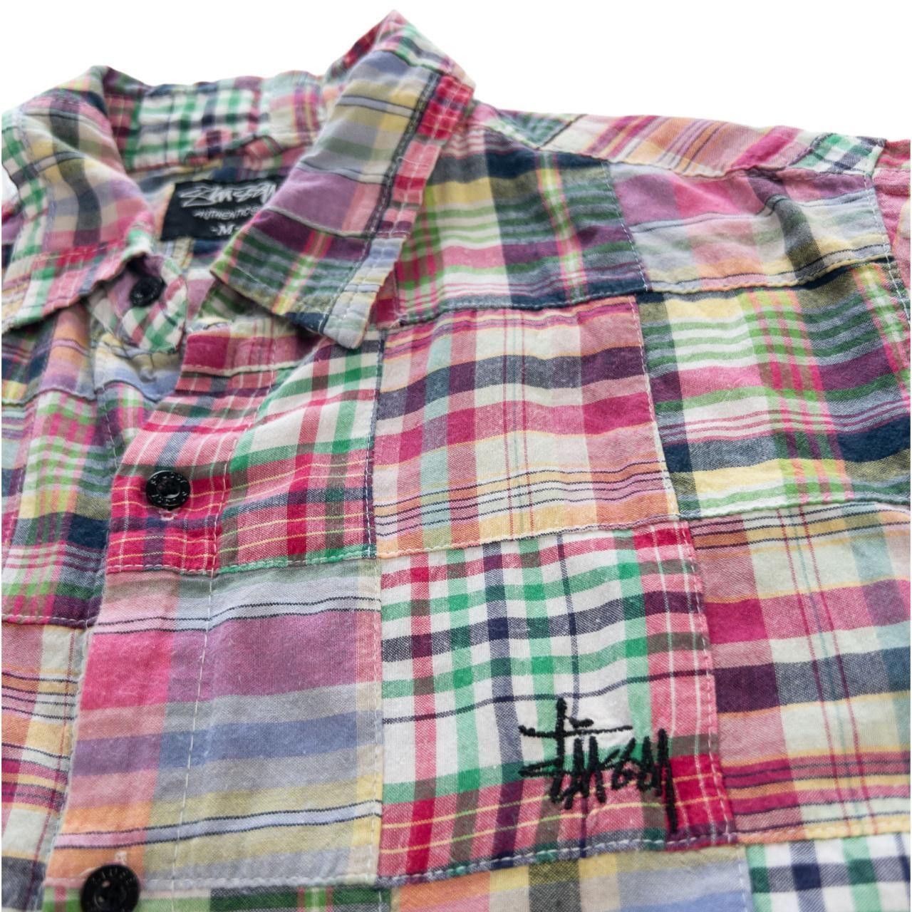 Stussy Vintage Stussy Patch Work Button Up Shirt Size M Size US M / EU 48-50 / 2 - 7 Thumbnail
