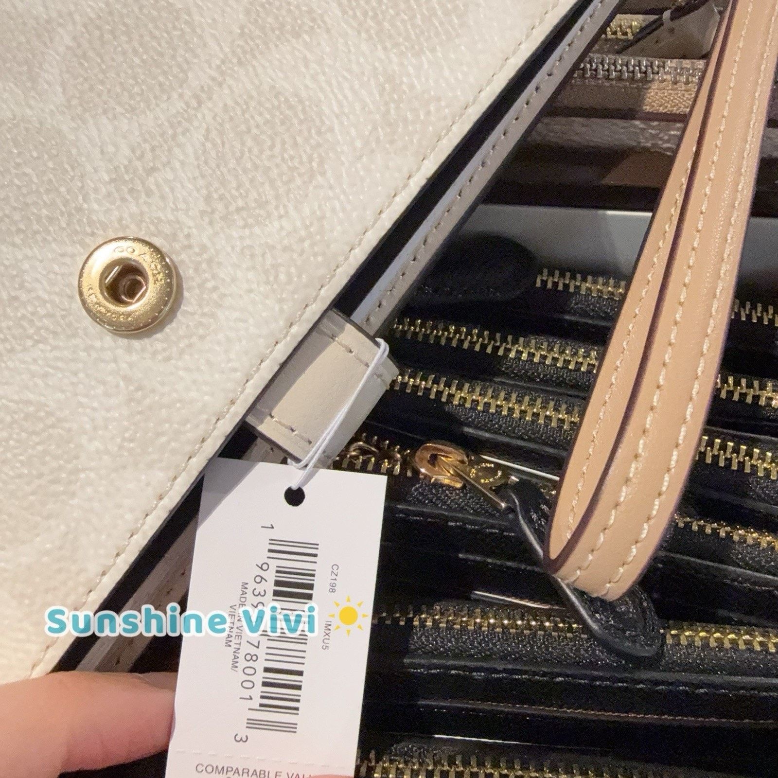 Coach NWT Coach Notebook In Signature Canvas CZ198, White/Chalk Size ONE SIZE - 4 Thumbnail