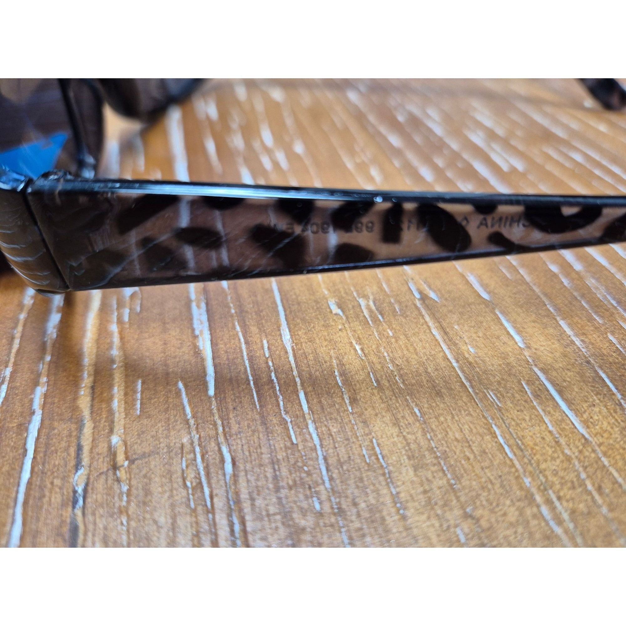 Other Black Leopard Print Rectangular Sunglasses With 100% UVA/UVB Size ONE SIZE - 3 Thumbnail