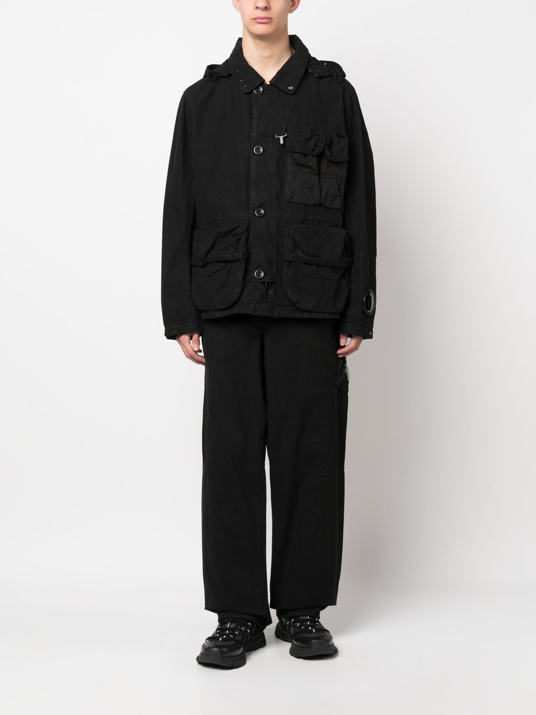 C.P. Company o1y1224 Detachable Hooded Jacket in Black Size US M / EU 48-50 / 2 - 2 Thumbnail